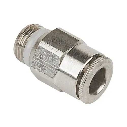 Quick-Connect Straight Fitting Stainless Steel 6mm Outside Diameter x 1/4 BSPP/NPT Quick-Connect Straight Fitting Stainless Steel 6mm Outside Diameter x 1/4 BSPP/NPT