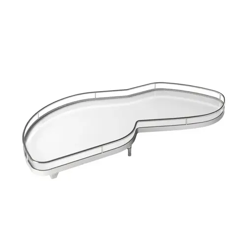LeMans II Arena Classic 2 Shelf Right Swing Blind Corner Kit Chrome/White, for 21-1/4" Faceframe Opening, Kessebohmer LeMans II Arena Classic 2 Shelf Right Swing Blind Corner Kit Chrome/White, for 21-1/4" Faceframe Opening, Kessebohmer