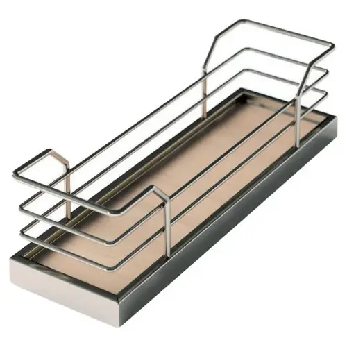 Kessebohmer Arena Plus Series Champagne/Maple Pull Out Spice Rack 5"W x 10"D x 23-1/2"H Slides, 4 Shelf Kessebohmer Arena Plus Series Champagne/Maple Pull Out Spice Rack 5"W x 10"D x 23-1/2"H Slides, 4 Shelf