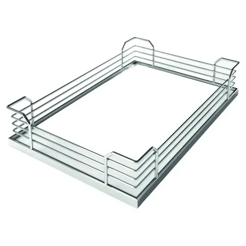 Kessebohmer Tandem Arena Classic Chrome/White 45"T 8-Shelf Pull Out Pantry with Soft-Close/Soft-Open Slides Kessebohmer Tandem Arena Classic Chrome/White 45"T 8-Shelf Pull Out Pantry with Soft-Close/Soft-Open Slides