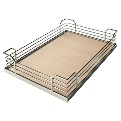 Kessebohmer Tandem Arena Classic Chrome/Maple 45"T 8-Shelf Pull Out Pantry with Soft-Close/Soft-Open Slides Kessebohmer Tandem Arena Classic Chrome/Maple 45"T 8-Shelf Pull Out Pantry with Soft-Close/Soft-Open Slides