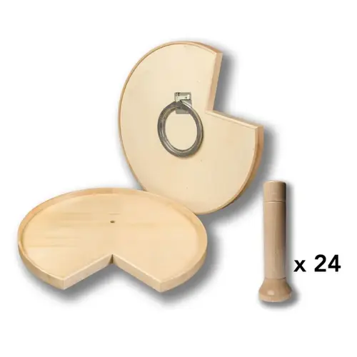Magnum 32" D Maple Pie Cut Lazy Susan 2 Tray Set Magnum 32" D Maple Pie Cut Lazy Susan 2 Tray Set