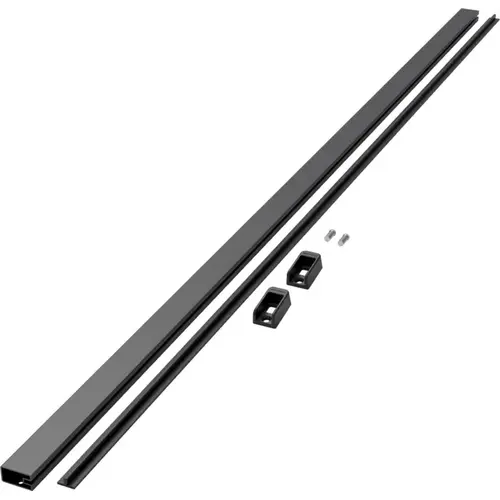 Conero Closet Rod Set w/Flanges, 48-1/32", Powder Black Conero Closet Rod Set w/Flanges, 48-1/32", Powder Black