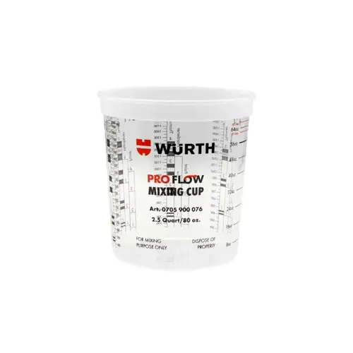 PROFLOW Paint Mixing Cup, 2.5 Quart, 25 per sleeve / 200 per case PROFLOW Paint Mixing Cup, 2.5 Quart, 25 per sleeve / 200 per case