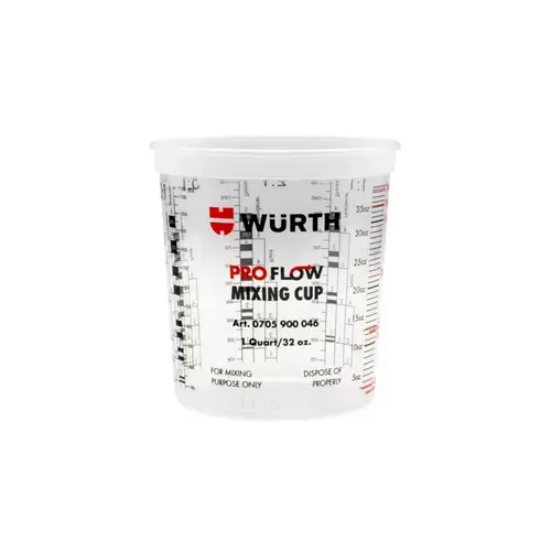 PROFLOW Paint Mixing Cup, 1 Quart, 25 per sleeve / 200 per case PROFLOW Paint Mixing Cup, 1 Quart, 25 per sleeve / 200 per case