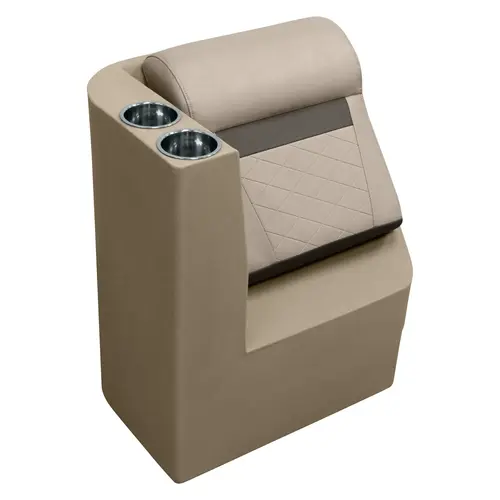 Wise DLX1305L-1900 DLX Series Pontoon Left Radius Lean Back Recliner - Neutral / Meteor Wise DLX1305L-1900 DLX Series Pontoon Left Radius Lean Back Recliner - Neutral / Meteor
