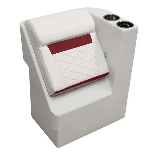 Wise DLX1305R-1906 DLX Series Pontoon Right Radius Lean Back Recliner - White / Crimson Red Wise DLX1305R-1906 DLX Series Pontoon Right Radius Lean Back Recliner - White / Crimson Red