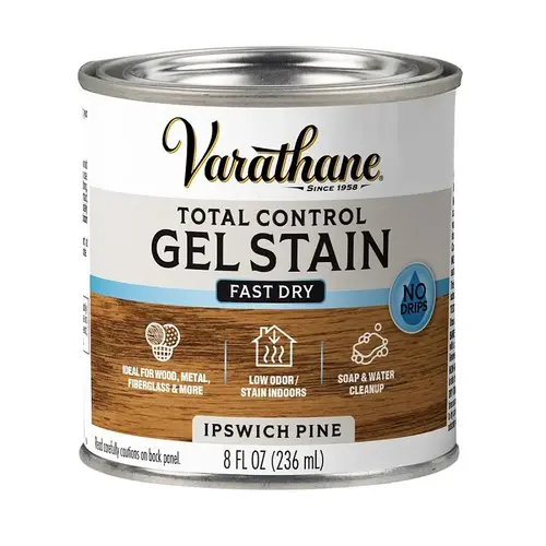 Varathane Total Control Stain, Ipswich Pine, Gel, Paste, 1/2 pt Varathane Total Control Stain, Ipswich Pine, Gel, Paste, 1/2 pt