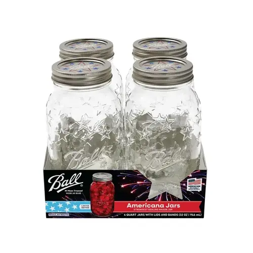 PINT MASON JAR REG MOUTH 32OZ - pack of 4 PINT MASON JAR REG MOUTH 32OZ - pack of 4