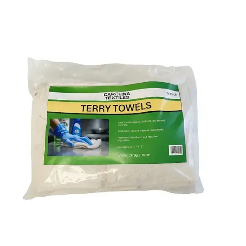 TERRY BAR MOP TOWEL WHITE 35PK - pack of 35 TERRY BAR MOP TOWEL WHITE 35PK - pack of 35