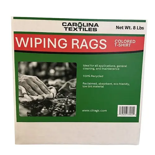 Recycled Color T-Shirt Rags, 8 lb Box Recycled Color T-Shirt Rags, 8 lb Box