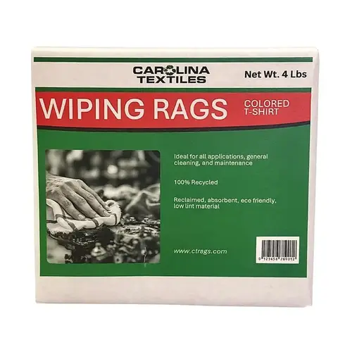 Recycled Color T-Shirt Rags, 4 lb Box Recycled Color T-Shirt Rags, 4 lb Box