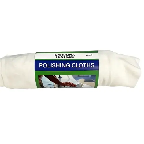 POLISHING CLOTH COTTON WHT 3PK - pack of 3 POLISHING CLOTH COTTON WHT 3PK - pack of 3