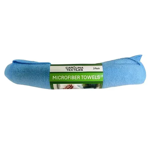 All Rags Cleaning Towel, 12 in L, 12 in W, Microfiber, Blue, 3 PK - pack of 3 All Rags Cleaning Towel, 12 in L, 12 in W, Microfiber, Blue, 3 PK - pack of 3