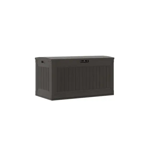 Suncast Large Deck Box, 44 in W, 24 in D, 24-1/4 in H, Resin, Iron Ore Suncast Large Deck Box, 44 in W, 24 in D, 24-1/4 in H, Resin, Iron Ore