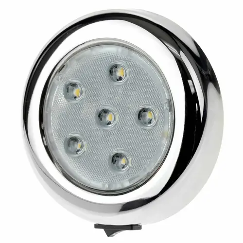 Stainless Steel Surface-Mount 4" LED Light with Switch, White Stainless Steel Surface-Mount 4" LED Light with Switch, White