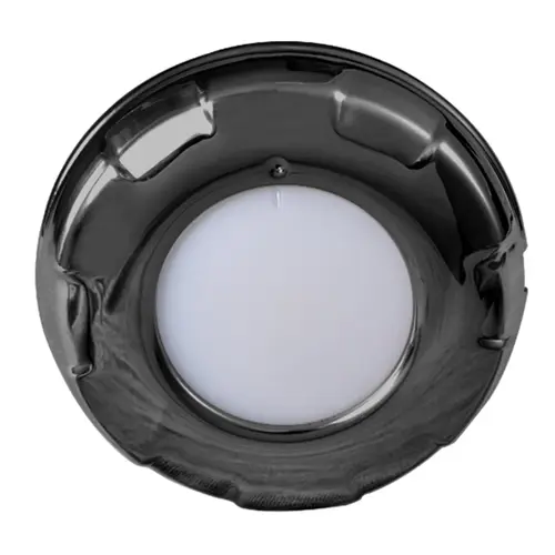 Aurora LED Dome Lights with Rotating Bezel Dimming Control, White/Red, Black Housing Aurora LED Dome Lights with Rotating Bezel Dimming Control, White/Red, Black Housing