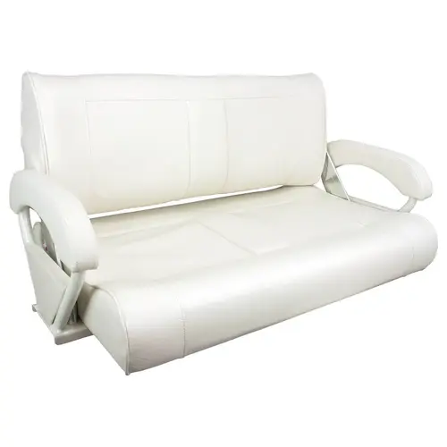 Double Bucket Bench Seat, Off White Upholstery Double Bucket Bench Seat, Off White Upholstery