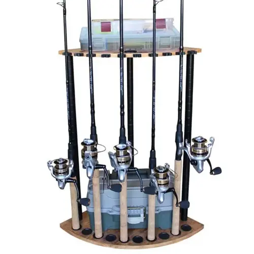 American Cherry 10 Rod Corner Rack American Cherry 10 Rod Corner Rack