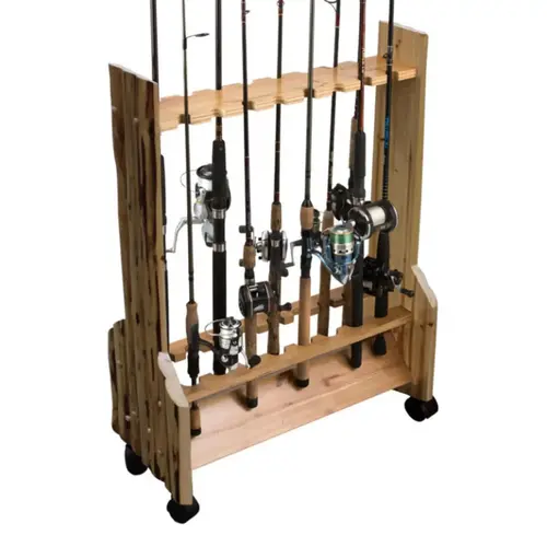 Rustic 16 Rolling Rod Rack Rustic 16 Rolling Rod Rack