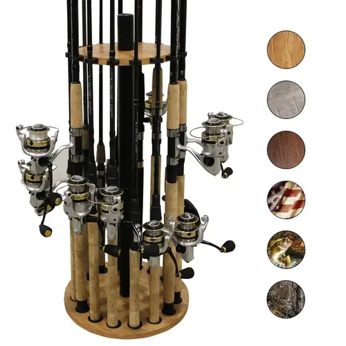 American Cherry 16 Round Rod Rack - Steel Post American Cherry 16 Round Rod Rack - Steel Post
