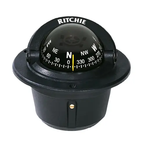 Flush-Mount Explorer Compass, Black Case, Black Card Flush-Mount Explorer Compass, Black Case, Black Card