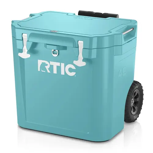 45 Quart Ultra-Tough Wheeled Hard-Sided Ice Chest Cooler, Fits 60 Cans, Lagoon 45 Quart Ultra-Tough Wheeled Hard-Sided Ice Chest Cooler, Fits 60 Cans, Lagoon