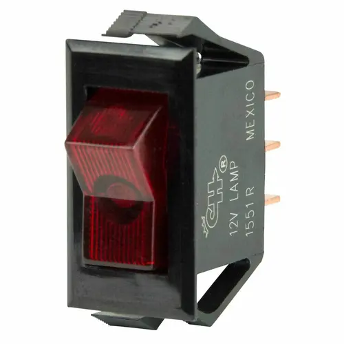 Illuminated Rocker Switch, Off/On, SPST Illuminated Rocker Switch, Off/On, SPST