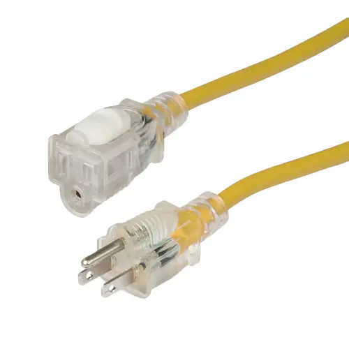 Marinco 50 Foot Locking and Lighted Extension Cord, 15 Amp, 14/3 AWG, Yellow Marinco 50 Foot Locking and Lighted Extension Cord, 15 Amp, 14/3 AWG, Yellow