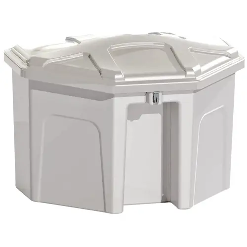 Triangular Corner Style Polyethylene Dock Box White Triangular Corner Style Polyethylene Dock Box White