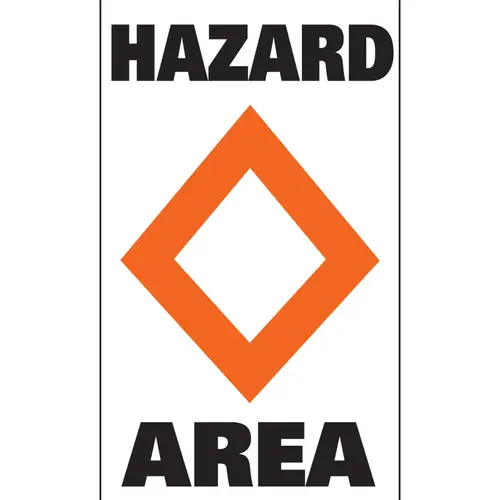"Hazard Area" Buoy Label Orange "Hazard Area" Buoy Label Orange