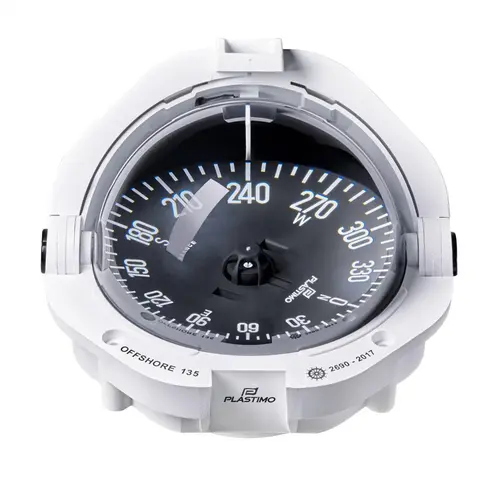 Offshore 135 Compass, White Case, Black Flat Card Offshore 135 Compass, White Case, Black Flat Card