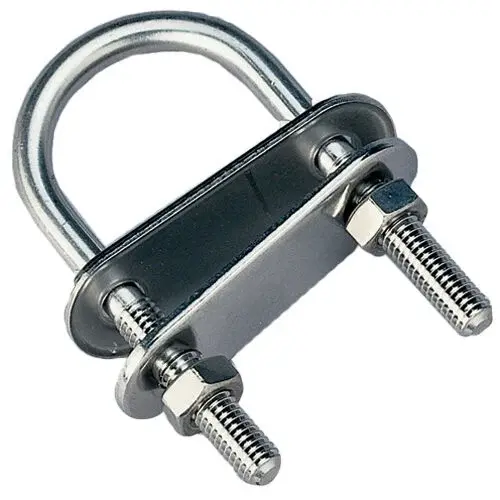 3/16" Stock Dia. U-Bolt, 1-3/8" Thread Length, 1-3/16" Hole Spacing, 1" Eye Dia. 3/16" Stock Dia. U-Bolt, 1-3/8" Thread Length, 1-3/16" Hole Spacing, 1" Eye Dia.