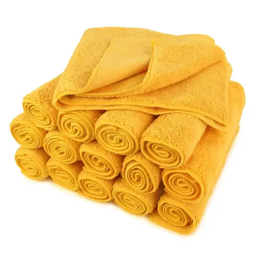 Microfiber Detail Towels - Yellow 20" x 20", 15-Pack Microfiber Detail Towels - Yellow 20" x 20", 15-Pack
