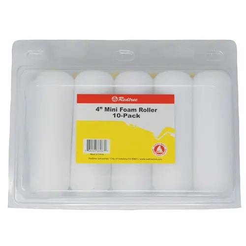 4" Mini Foam Rollers, 10-Pack 4" Mini Foam Rollers, 10-Pack