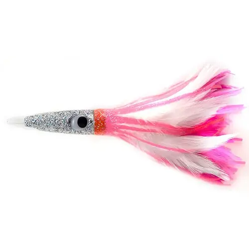 Wahoo Whacker Feather Fishing Lure, 10" Pink / White Wahoo Whacker Feather Fishing Lure, 10" Pink / White
