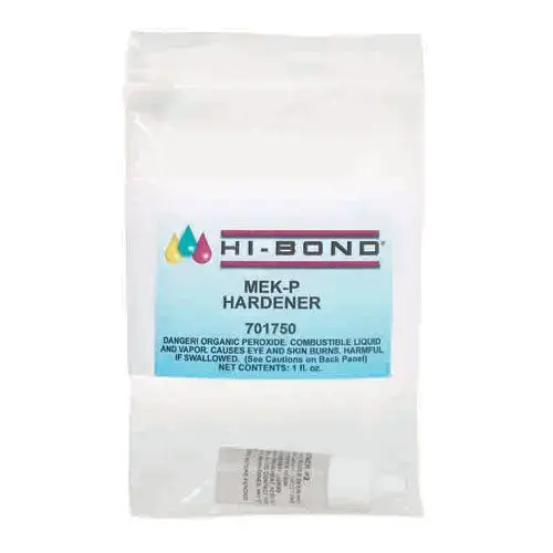 Hi-Bond PolyR MEKP Resin Hardener, 1 oz. Hi-Bond PolyR MEKP Resin Hardener, 1 oz.