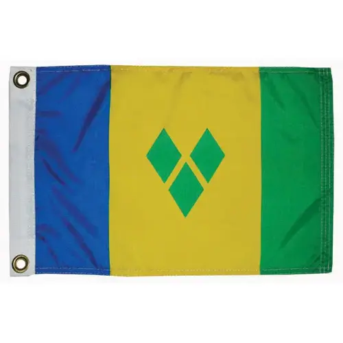 St Vincent Courtesy Flag, 12" x 18" St Vincent Courtesy Flag, 12" x 18"
