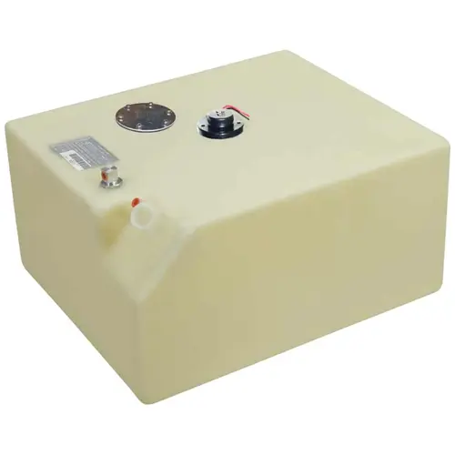 23 Gallon Angled Fill & Vent Series Below Deck Fuel Tank, 24"L x 20"W x 14"H White 23 Gallon Angled Fill & Vent Series Below Deck Fuel Tank, 24"L x 20"W x 14"H White