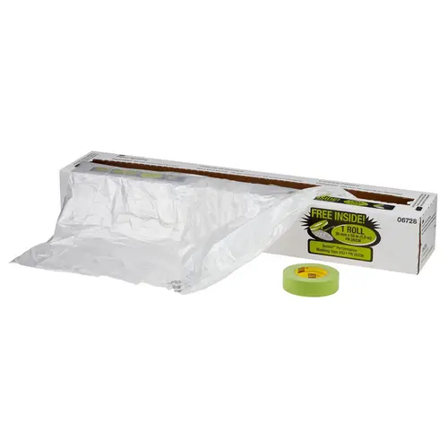 3M Premium Plastic Sheeting with 233+ Masking Tape (36 mm), 16 ft x 400 ft 3M Premium Plastic Sheeting with 233+ Masking Tape (36 mm), 16 ft x 400 ft