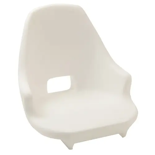 Newport Rotational Molded Seat with Mounting Plate White Newport Rotational Molded Seat with Mounting Plate White