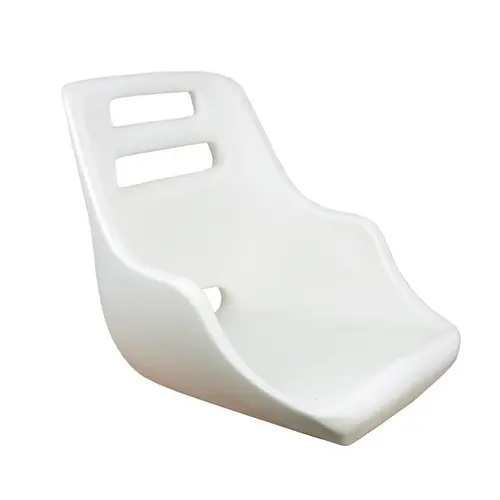 Admiral Rotational Molded Seat with Mounting Plate White Admiral Rotational Molded Seat with Mounting Plate White