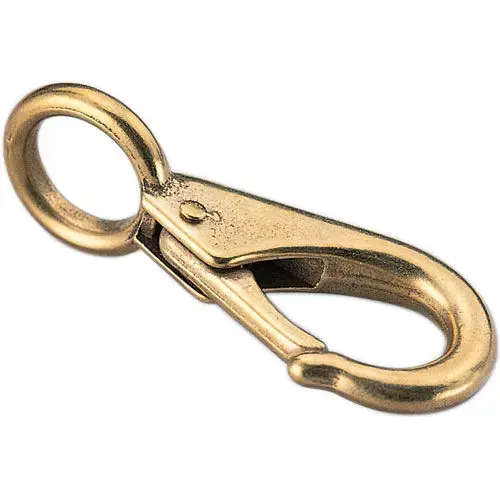Fixed-Eye Snap, Bronze, 3/4" Eye ID, 3-3/4" Length, 1/2" Opening Fixed-Eye Snap, Bronze, 3/4" Eye ID, 3-3/4" Length, 1/2" Opening