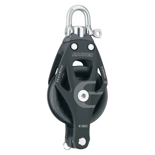 60 mm Element Single Block with Becket and Swivel/Locking Shackle 60 mm Element Single Block with Becket and Swivel/Locking Shackle