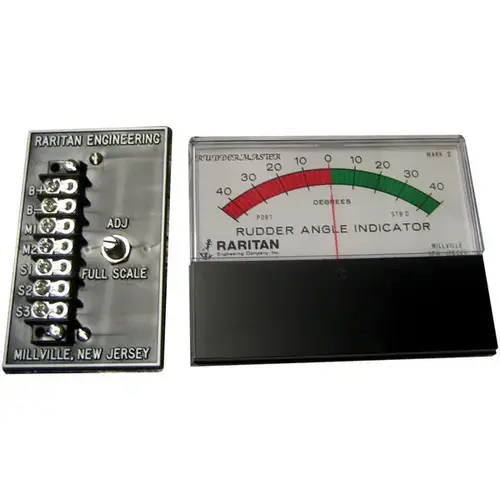 Ruddermaster Rudder Angle Indicator with 4 1/2" Flush Mount Panoramic Meter Ruddermaster Rudder Angle Indicator with 4 1/2" Flush Mount Panoramic Meter