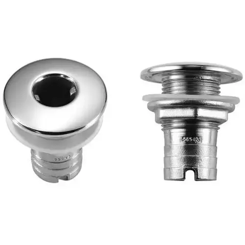 1 3/4" Stainless Steel Straight Thru-Hull Fitting, Barbed 1 3/4" Stainless Steel Straight Thru-Hull Fitting, Barbed