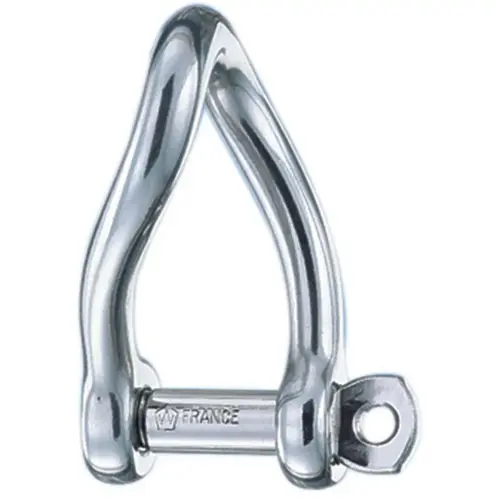 1/4" Stainless Steel Self-Locking Twisted "D" Shackle 1/4" Stainless Steel Self-Locking Twisted "D" Shackle