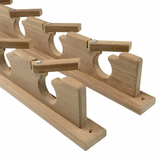 Teak Lock-In 4-Rod Storage Rack Brown Teak Lock-In 4-Rod Storage Rack Brown