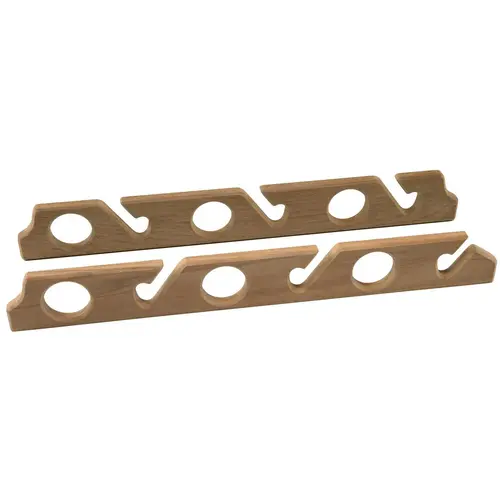 Teak 6-Rod Storage Rack, Pair Brown Teak 6-Rod Storage Rack, Pair Brown