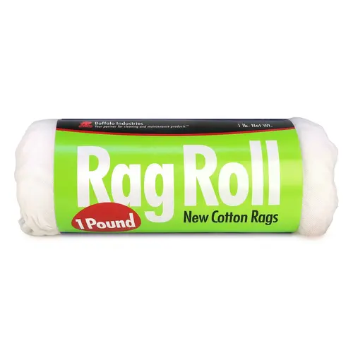 Rag Roll of New White Cotton Rags, 1 lb. Rag Roll of New White Cotton Rags, 1 lb.